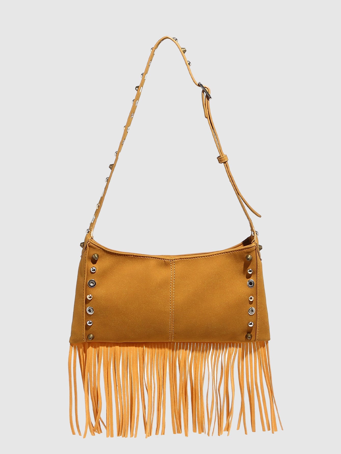 Arrival Suede Small Square Bag Classic Tassel Shoulder Crossbody Women Bag Office Metal Breathable Hole Underarm Bag