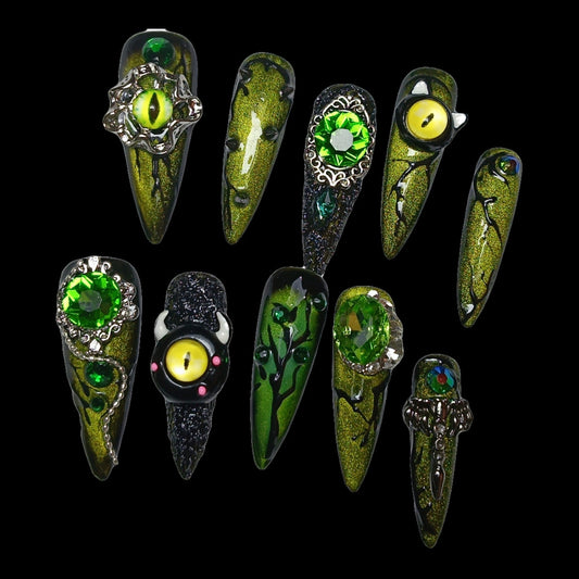 0972- Handmade press on nails fake nails removable