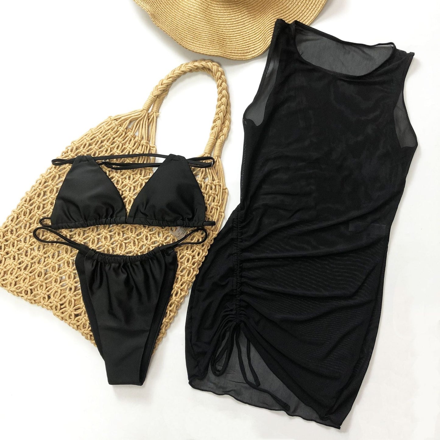 Beach Cover up Popular Sexy Bikini Three Piece