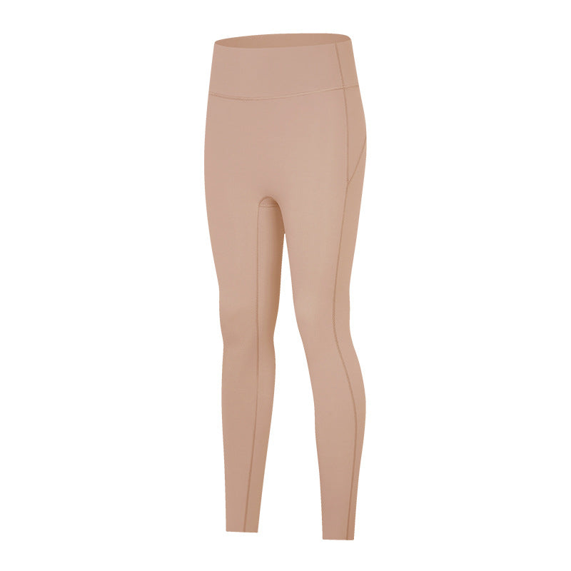 Autumn Brushed Sports Tights High Elastic Slim Fit Peach Hip Seamless Foot Mouth Yoga Pants