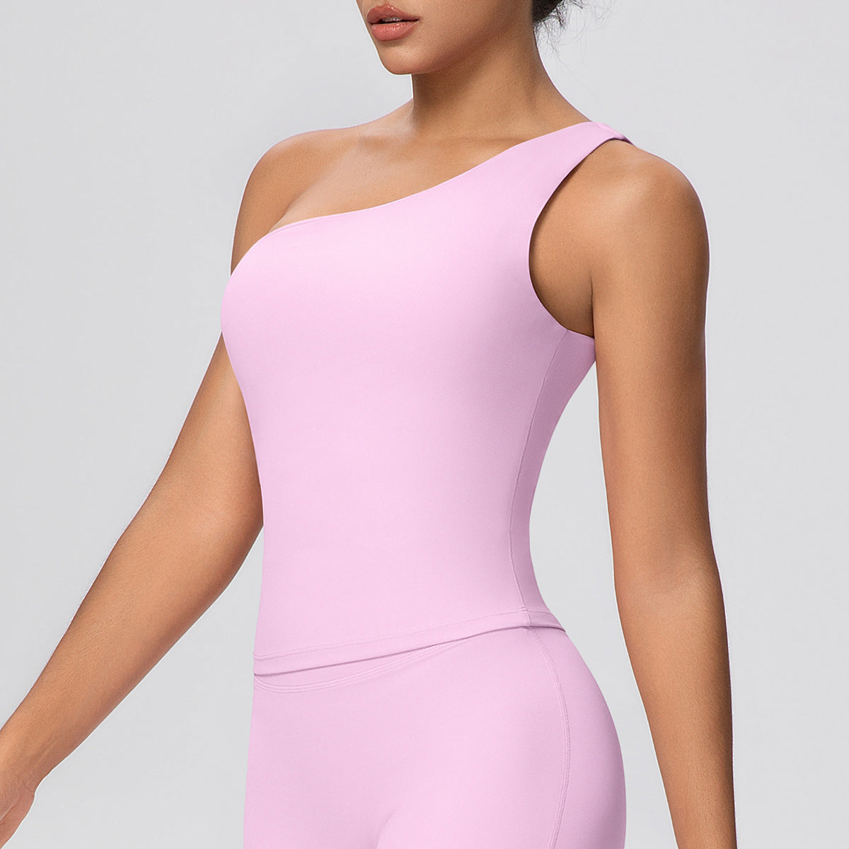 Cloud Sense Oblique One Shoulder Waist Yoga Clothes Sports Back Shaping Quick Drying Slim Fit Shaping Underwear Running Workout Vest