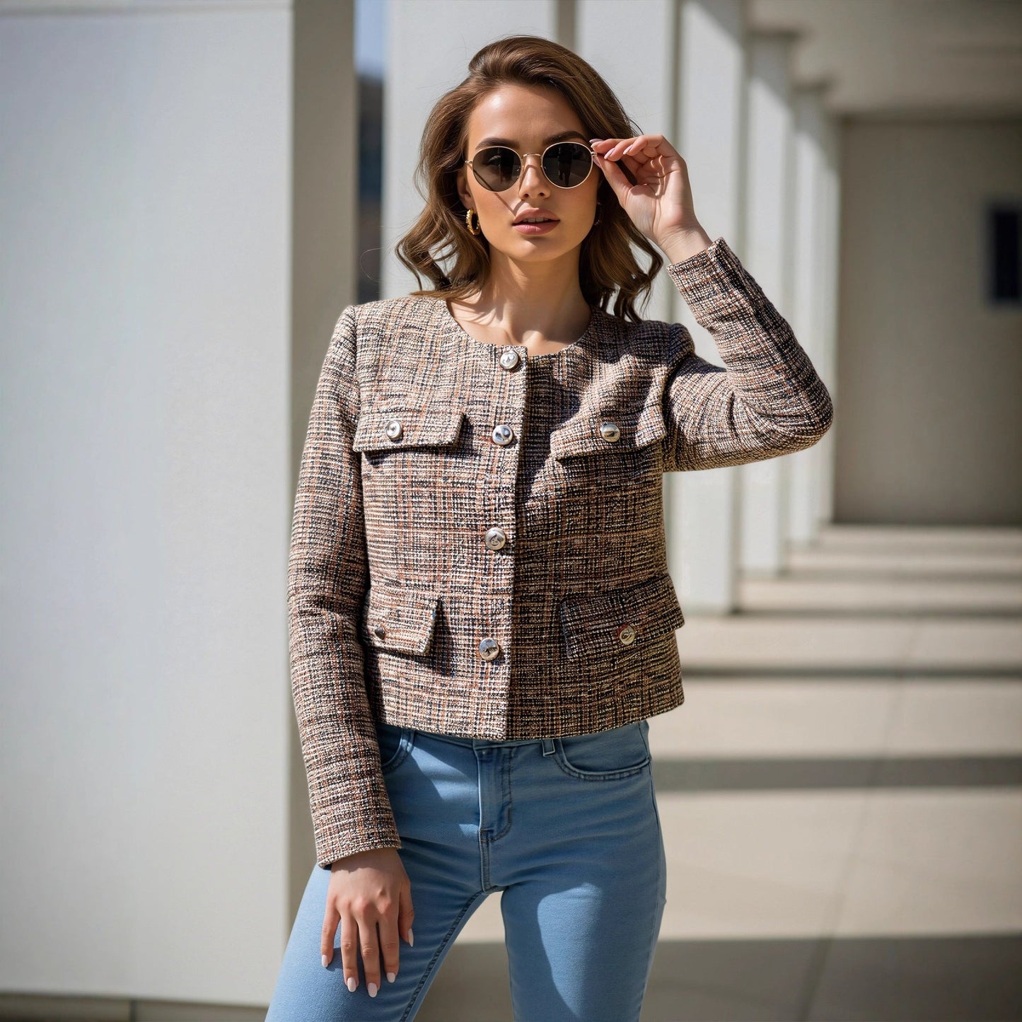 High End Chanel Coat Women Spring High Grade Socialite Short Temperamental Tweed Jacket