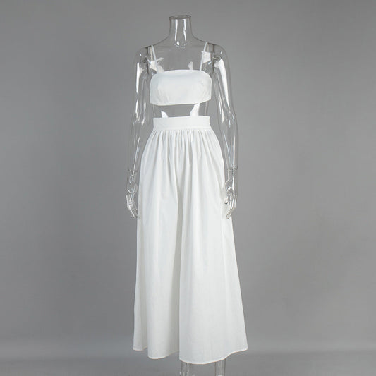 Cotton Suspender Underwear Skirt Spring Summer Sexy Underwear Skirt Two Piece Sets