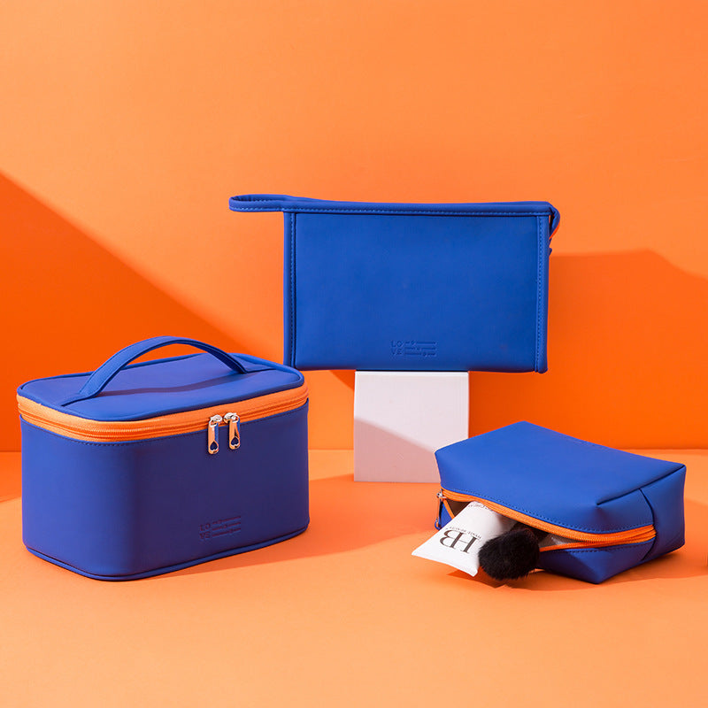 Makeup bags set,Large capacity gym cosmetic bag, PU waterproof cosmetic storage bag, 3pcs a set, makeup bag organizer for College Dorm Camp Gym