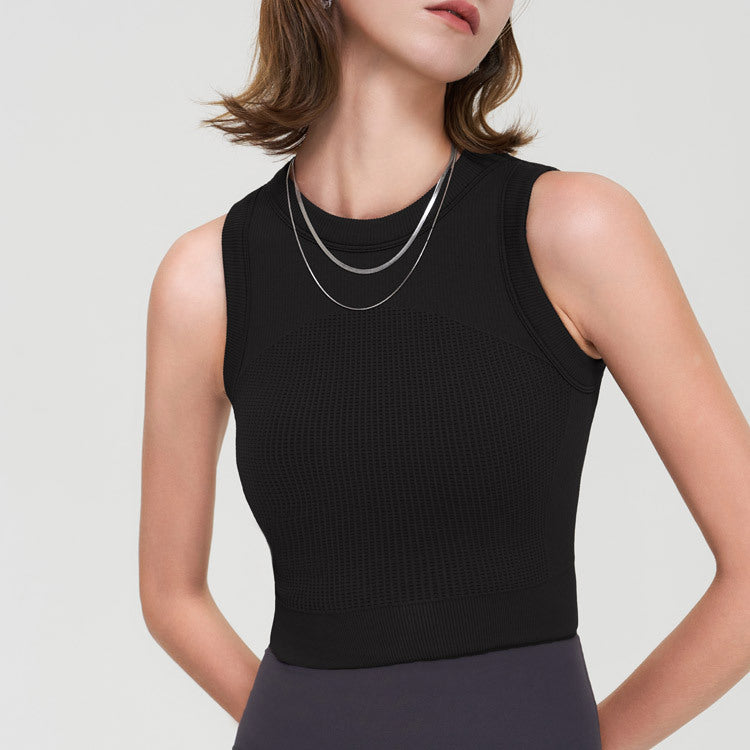 Autumn Winter Seamless Wearable Sports Underwear Vest Shockproof Fitness Yoga Wear Bra Top One Piece Cup