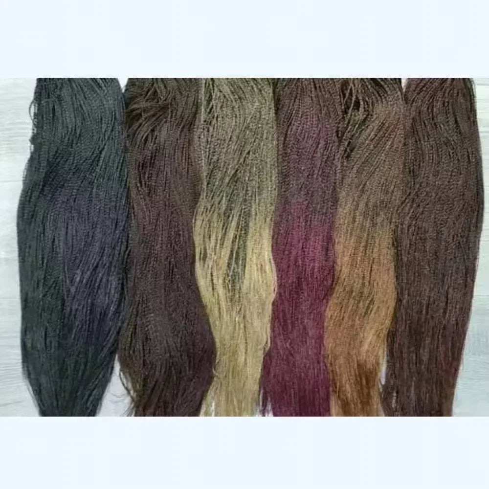 Red Micro Braids Box Braids Wig | Cornrow Wig | Synthetic | Passion Twist | For Black Women