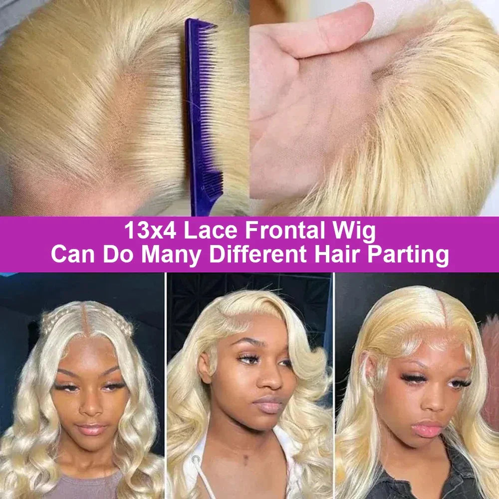 40 Inch 613 Blonde Body Wave HD Lace Front Wig | Brazilian Remy Human Hair | 250% Density