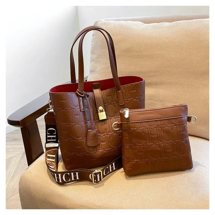 Women's New Large-Capacity Bucket Bag | Winter Fashion Letter Printing Temperament Versatile Messenger Bag