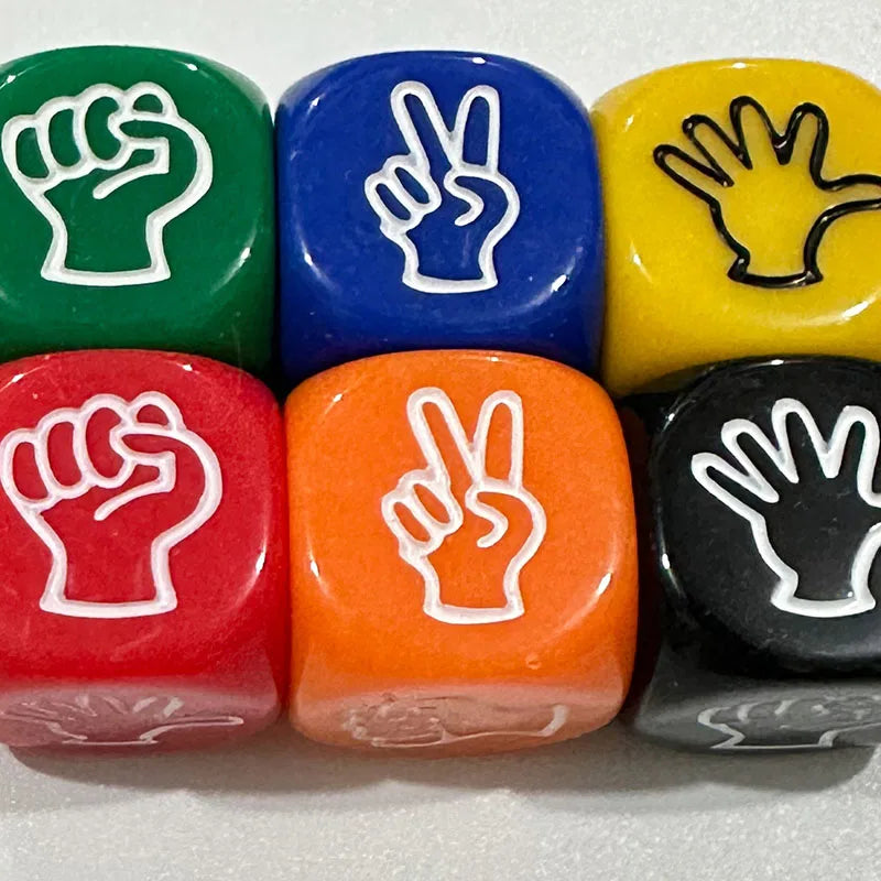 5 pcs/lot Mora Dice Creative Design 2*2 cm Finger-guessing Game KTV Bar Game Green Resin Material
