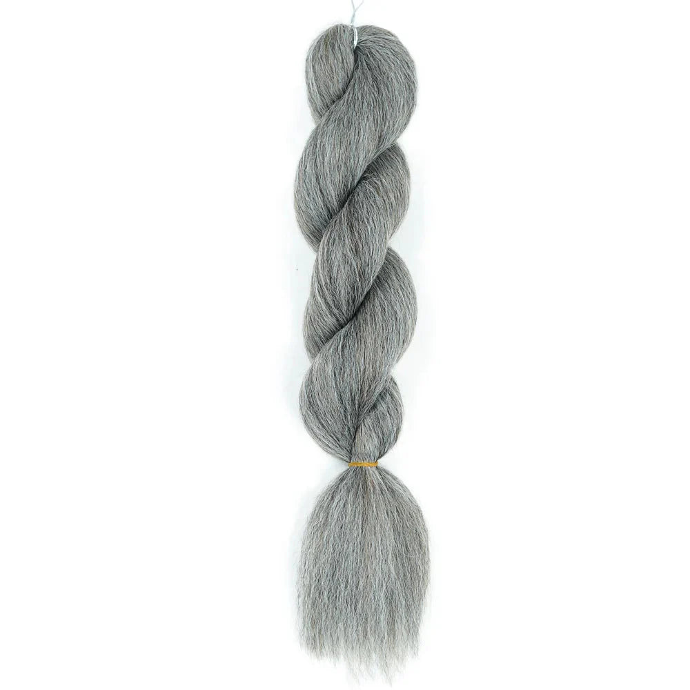 32" Full Lace Knotless Box Braids Wig - Synthetic - with Baby Hair - Medium Brown Lace