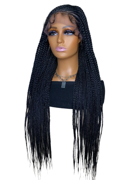 13x4 Lace Front Braided Wig | Synthetic Hair | Baby Hair | Black Women | Daily Use