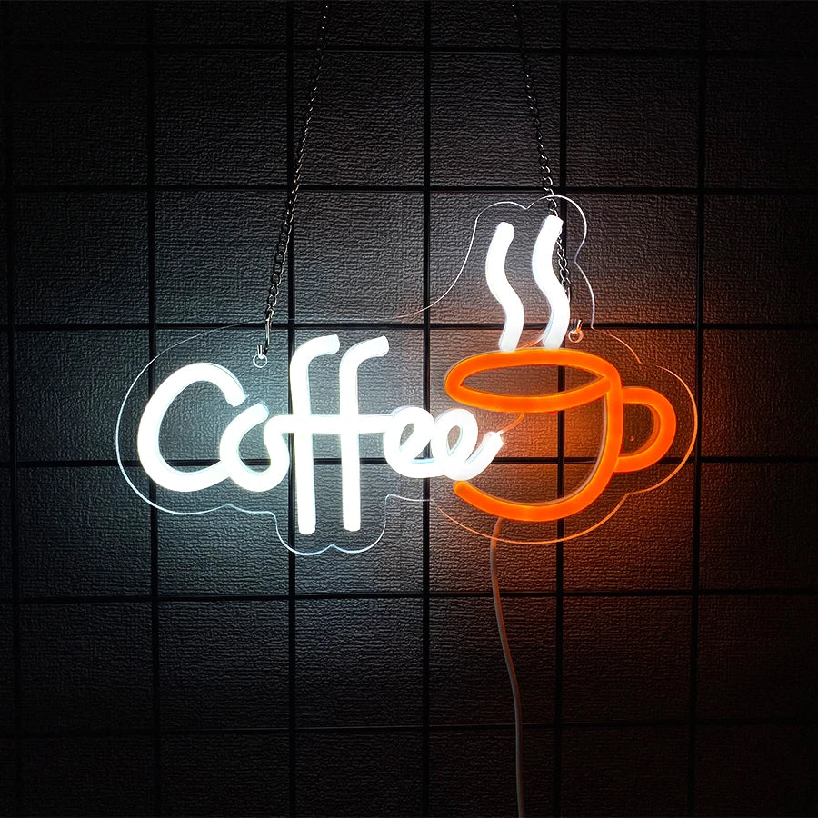 Coffee Led Neon Sign, Coffee Super Bright Sign, Usb Connection Powered, Suitable For Coffee Shop Front Desk Business Art Decor.