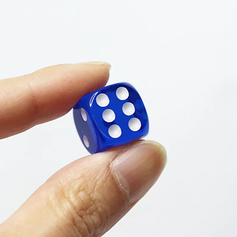 10PCS/Lot Filleted Corner Dice Colorful Transparent Acrylic 6 Sided Dice Club/Party/Family Games