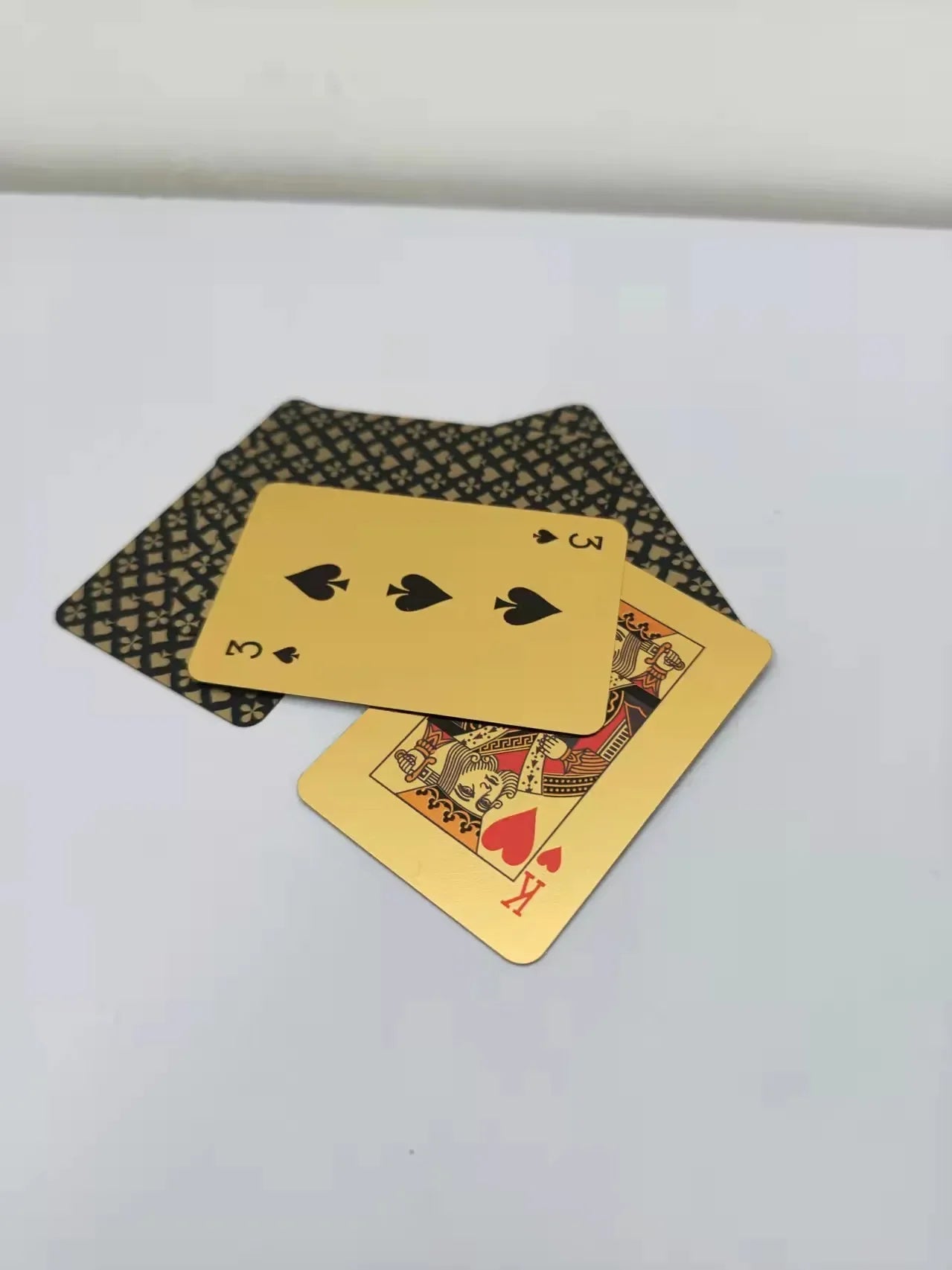 1 Piece Mini Golden Playing Cards Waterproof Plastic Poker Cards Easy Carry Travel Game