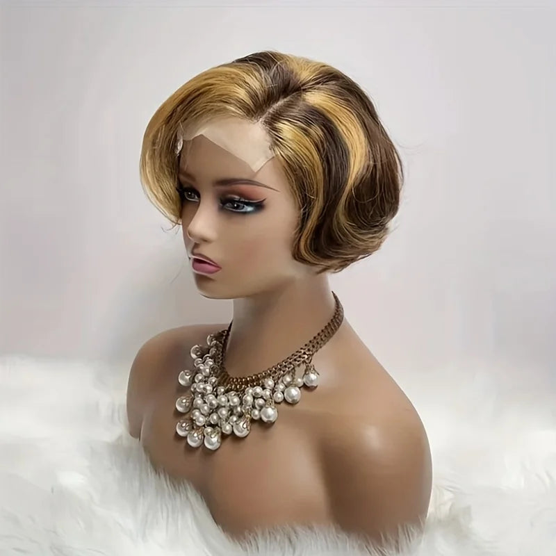 Pixie Cut Human Hair Lace Front Wig | 4x4 HD Closure | Pre-Plucked