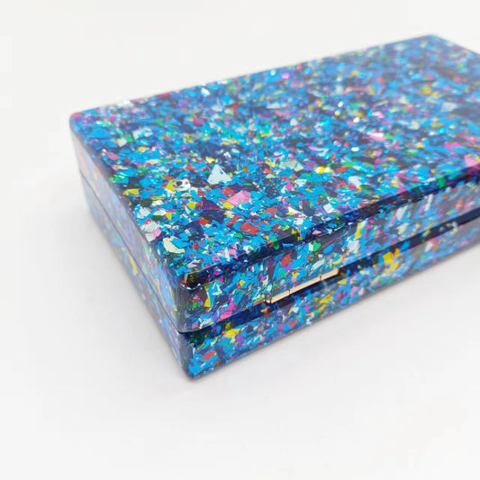 New Hot Sale Acrylic Shell-Shaped Clutch Bag | Women's Designer Evening Party Purse & Cute Birthday Gift (Blue Shoulder Bag)