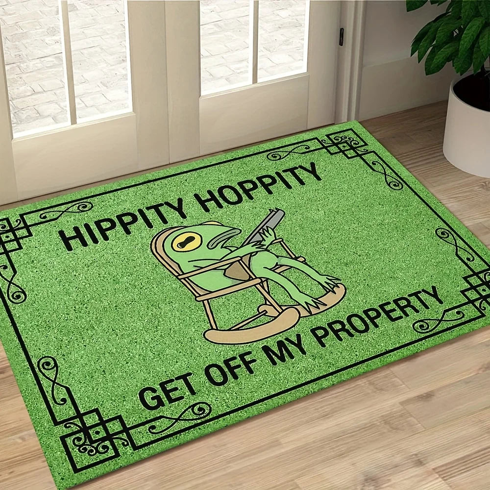 VIKAMA Leisure Frog Carpet Green Doormat Welcome Mat Outdoor Carpet Lightweight Living Room Carpet Rug For Bedroom Home Decor