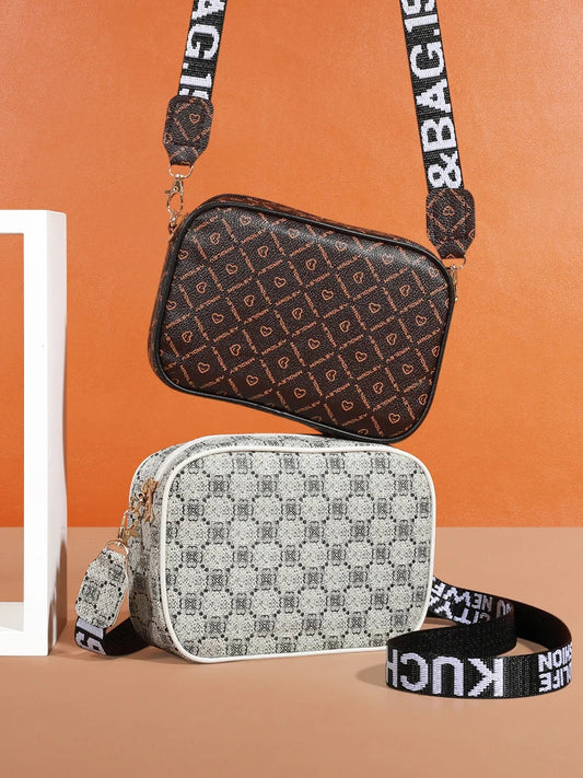 Fashion Multifunctional Small Crossbody Bag | Unisex Mini Wallet & Shoulder Bag for Daily Use & Travel (Plaid Pattern)