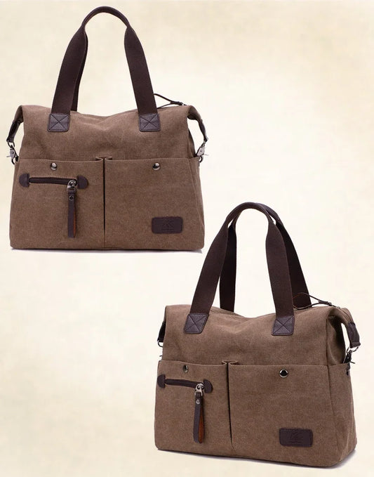 New Arrive Women's Vintage Canvas Messenger Bag | Large Casual Tote Handbag & Crossbody Shoulder Bag for Ladies (Travel Bag)