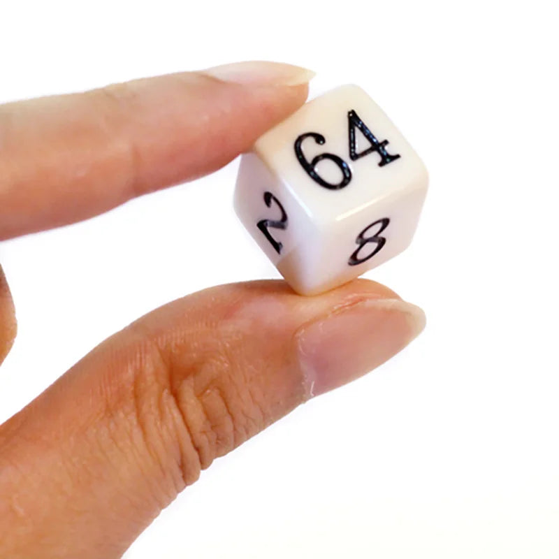 10 Pcs/set 6 Sided Multiple Dice 2 4 8 16 32 64 Funny Puzzle Game Education Dice 15.8mm