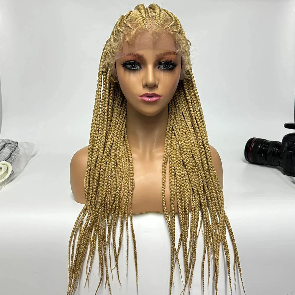 13x6 Lace Front Faux Locs Braided Wig | Crochet Braids | Synthetic Locs | Black Women
