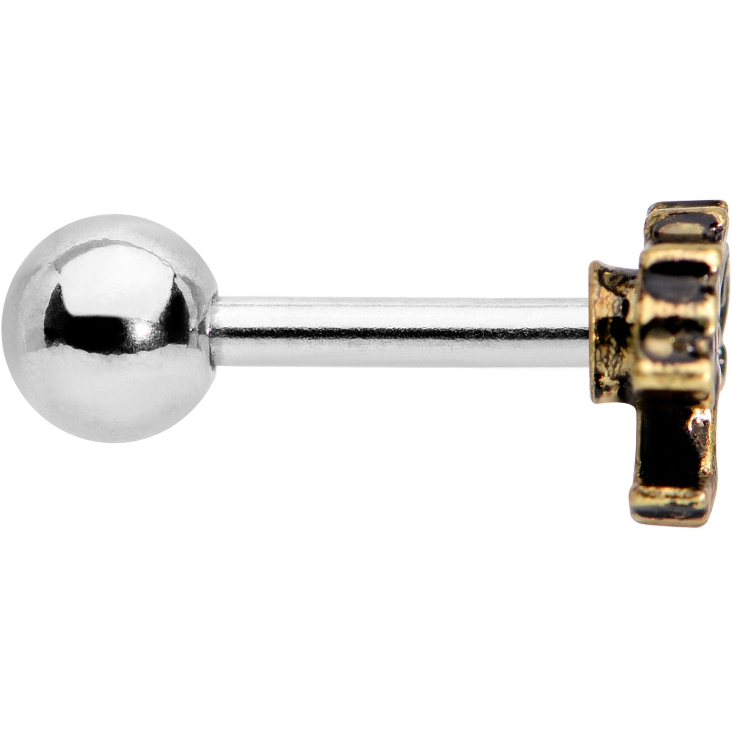 16G 1/4 Gold Tone Ancient Tree of Life Tragus Cartilage Earring