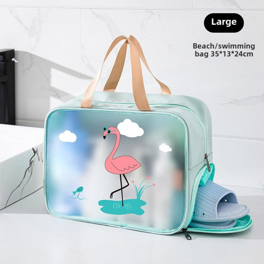 Cosmetics storage bag, wet and dry separation toilet bag, fitness transparent waterproof cosmetic bag, transparent makeup purse,Makeup bag with compartments,