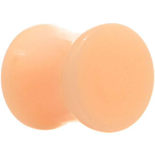 00G Light Peach Solid UV Acrylic Flesh Tone Saddle Plug Set