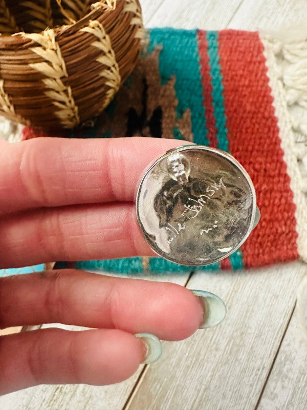 Zuni Turquoise & Sterling Silver Inlay Post Earrin