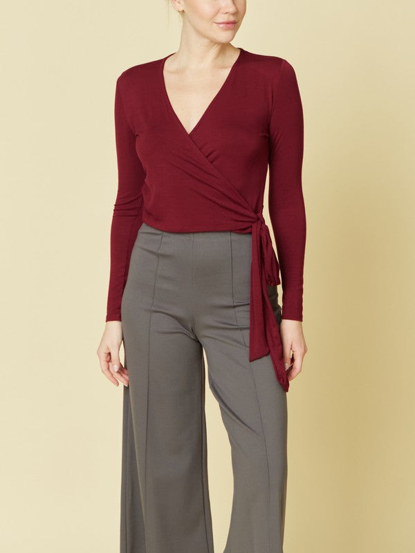 BAMBOO WRAP CROP TOP