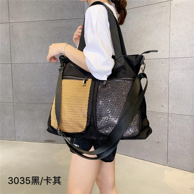 Large Shoulder Bag Simple Leisure Big Bag Nylon Mesh Shoulder Detachable Shoulder strap hobo