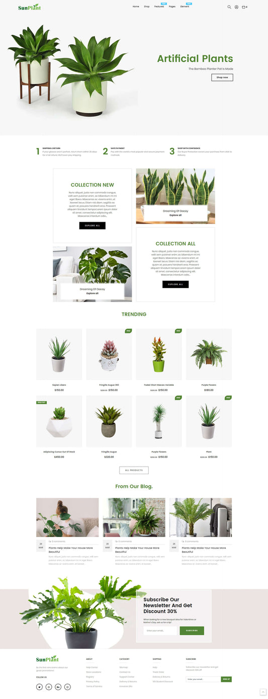 Shopify Theme - Sunplant