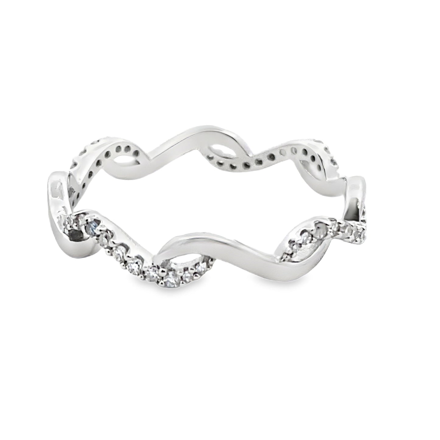 .17ct Diamond Wedding Band Ring 14KT White Gold