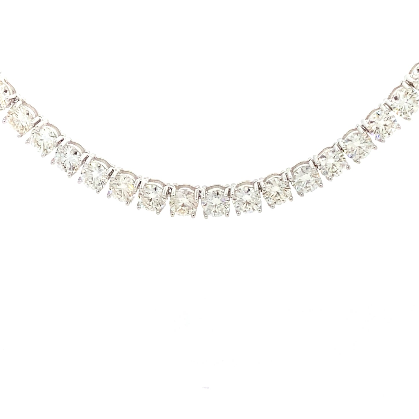 45.00ct Moissanite Tennis Necklace Sterling Silver