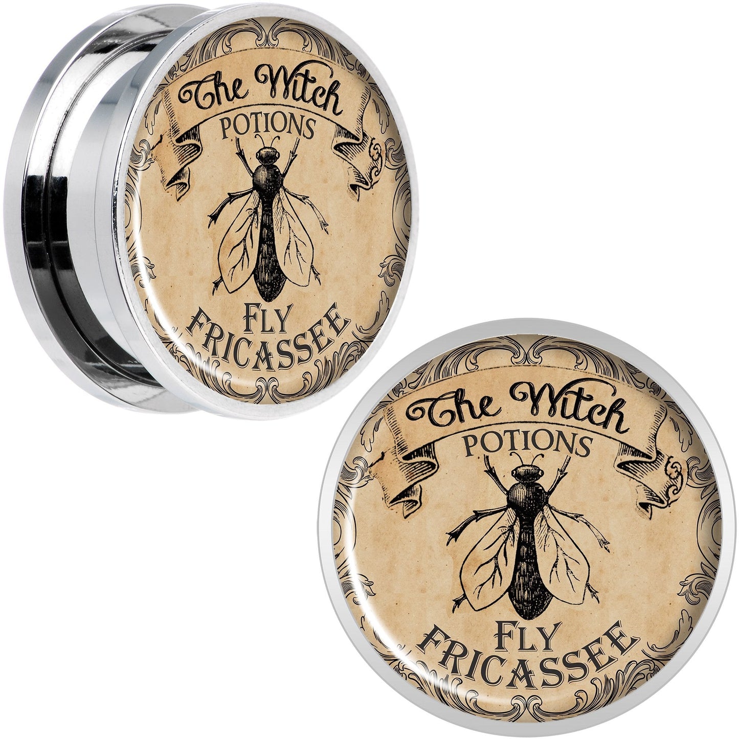 Witches Brew Fly Fricassee Halloween Plug Set 0G to 20mm