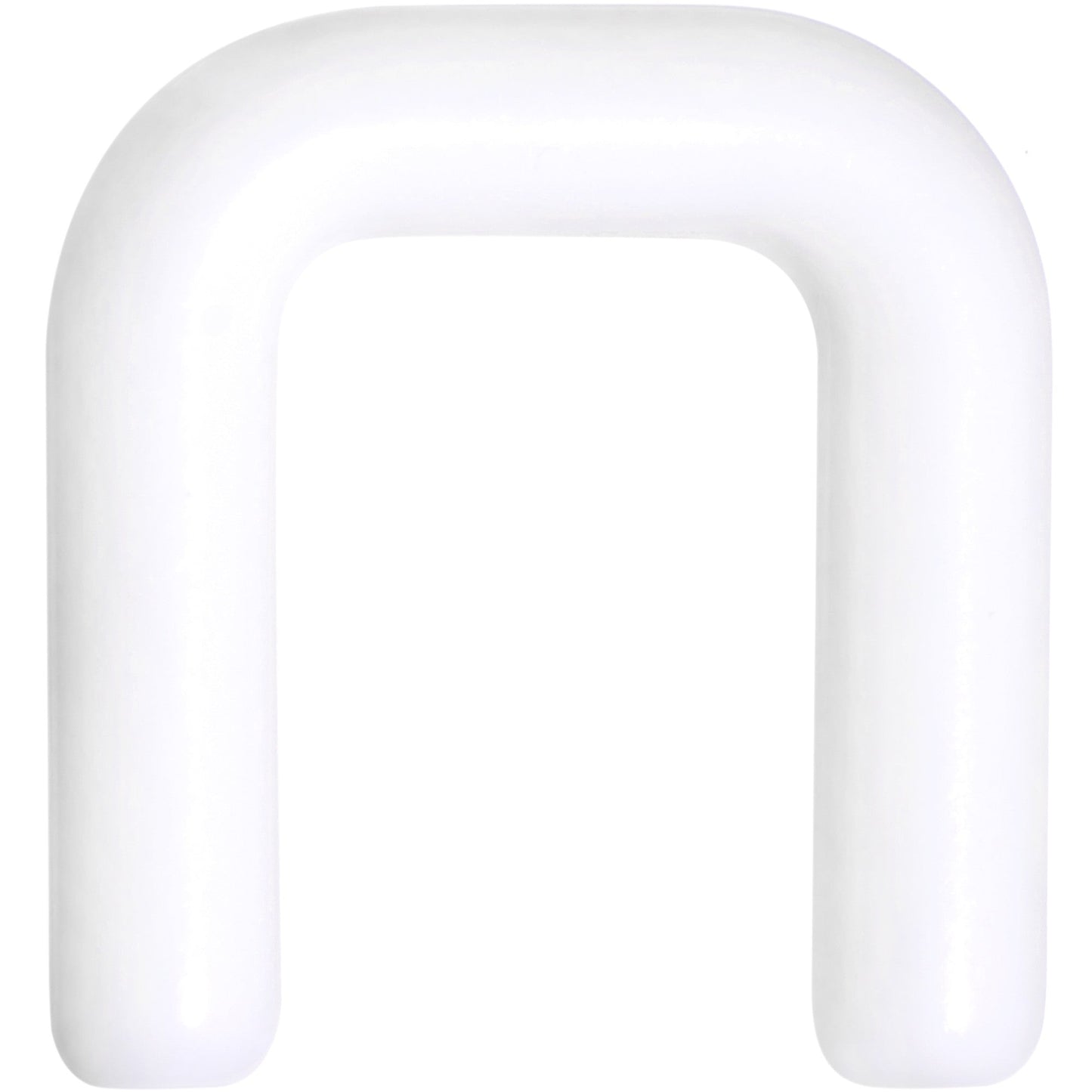 10G 1/2 White Flexible Bioplast Square Septum Retainer
