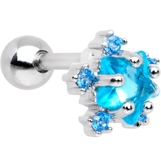 Aqua CZ Gem Stardust Tragus Cartilage Earring