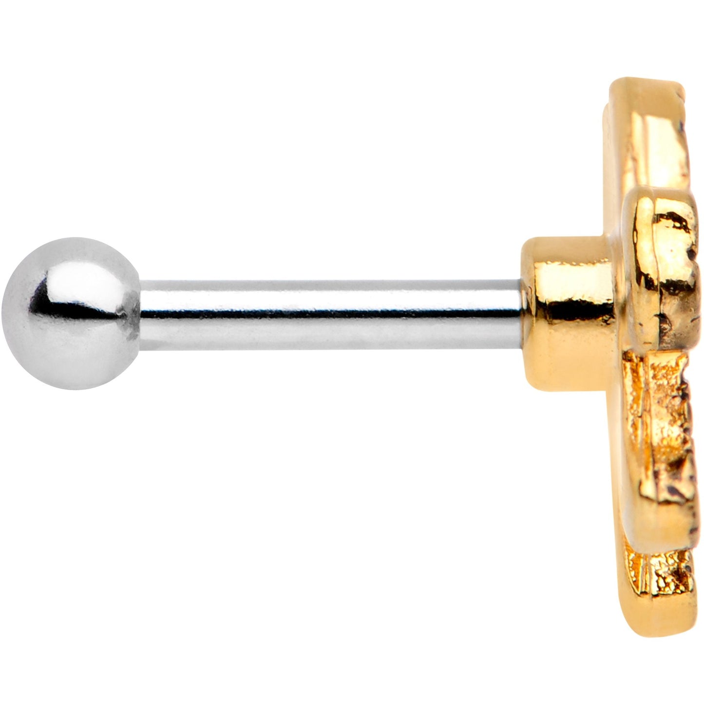 16G 1/4 Gold Tone Boho Elephant Tragus Cartilage Earring