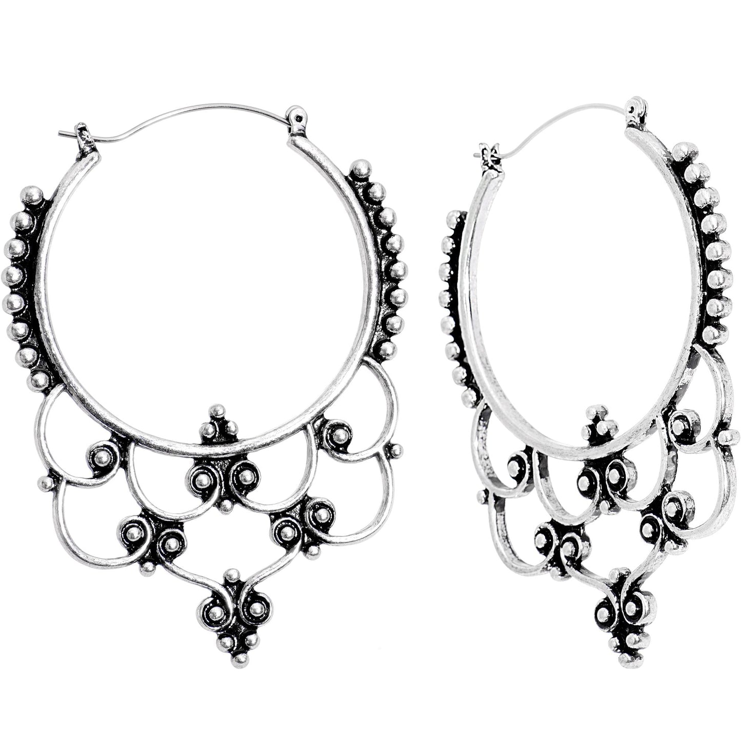 Victorian Decorative Twist Tunnel Plug Earrings