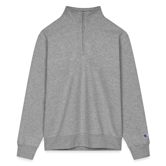 Champion Unisex 1/4 Zip Pullover Sweatshirt - heather gray