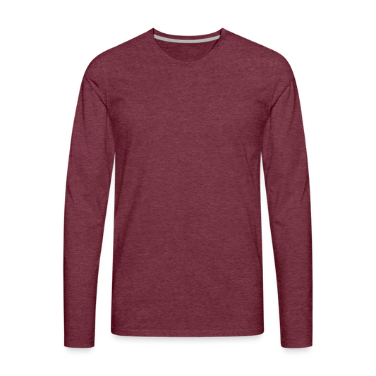 Men's Premium Long Sleeve T-Shirt - heather burgundy