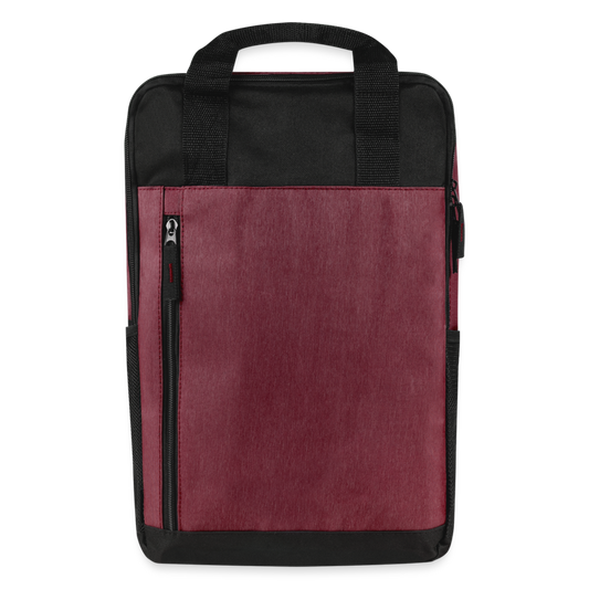 Laptop Backpack - heather burgundy/black