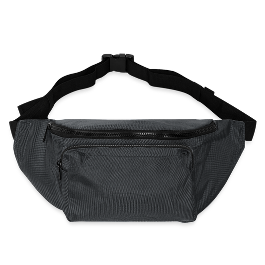 Large Crossbody Hip Bag - charcoal gray