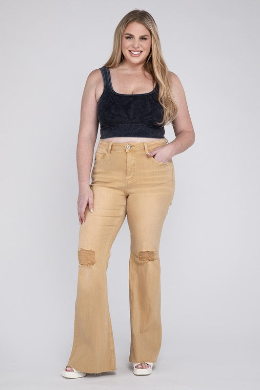 Plus Size High Rise Flare Jeans