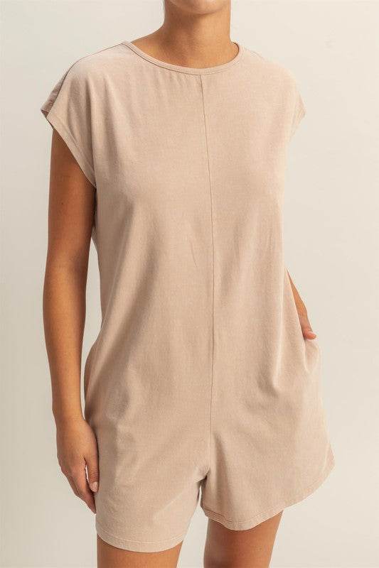 HYFVE Round Neck Cap Sleeve Relaxed Fit Breezy Romper