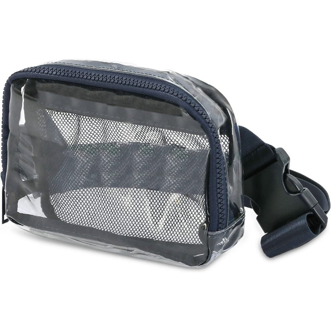 Waterproof Fanny Pack – Transparent Small Crossbody Belt Bag with Adjustable Shoulder Strap, Ideal for Festival, Hiking, Concerts, and Travel, Stadium Approved Waist Bag