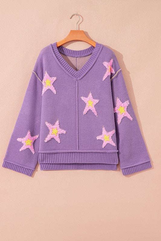 Aubrey Brushed Star Oversize Sweater