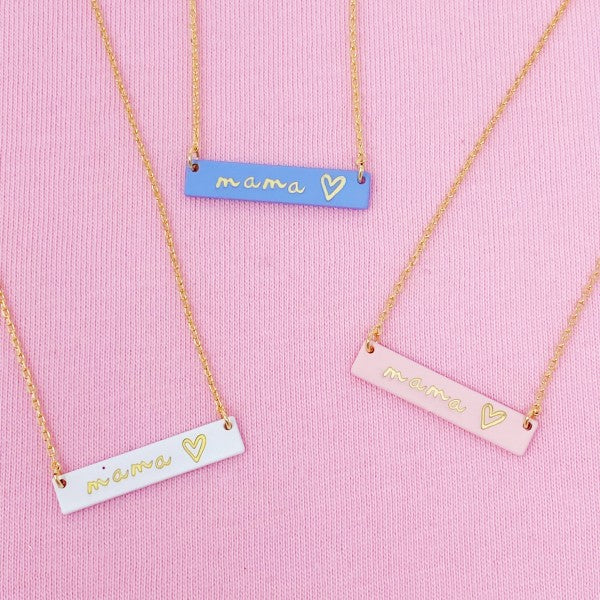 Mama Bar Heart Necklace