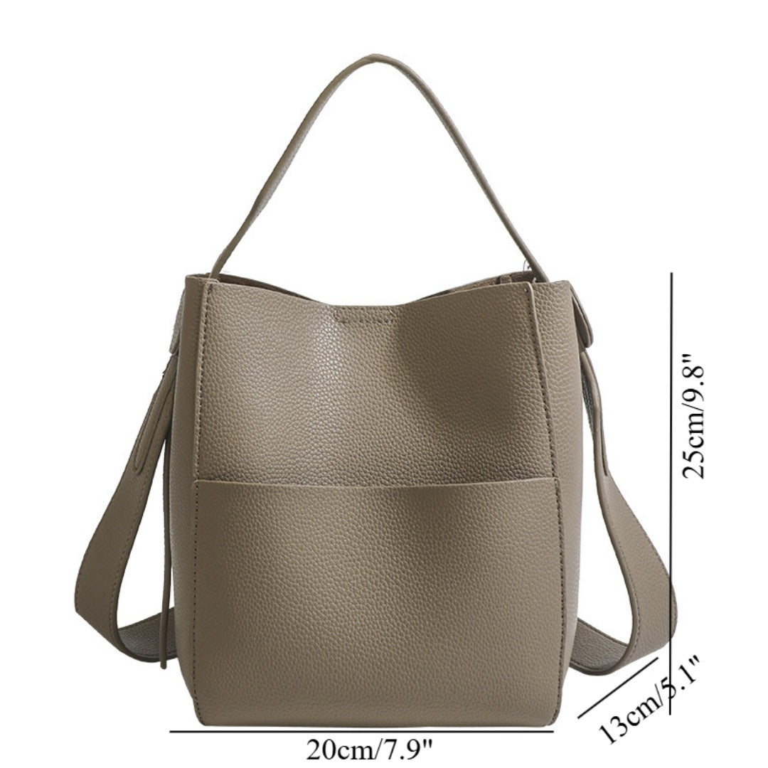Early Autumn Women's Bag, Textured Crossbody Bucket Bag, Large Capacity Handheld Shoulder Bag