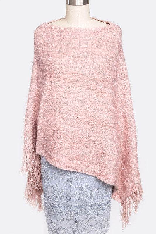 Sequins Plushy Fashion Poncho